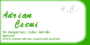adrian csemi business card